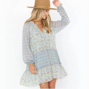 Show Me Your MuMu Birdie Mini Dress Primrose Print Mix - 2X